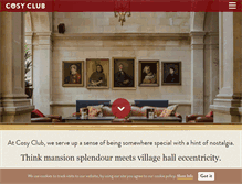 Tablet Screenshot of cosyclub.co.uk